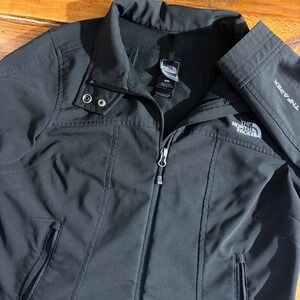 The North Face Apex Softshell Jacket Womens Medium Black Full Zip Mock Neck TNF